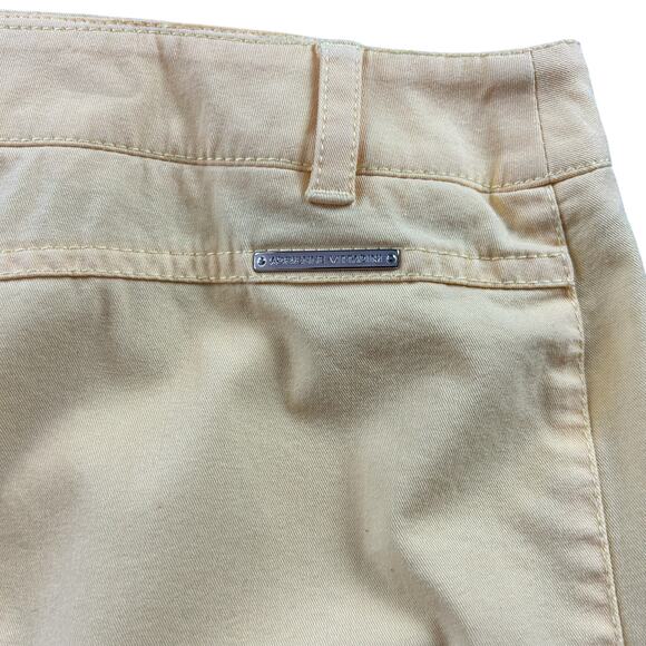 Adrienne Vittadini Classico Skirt Sze 12 Yellow A Line Casual Back Slit Colorful - Picture 9 of 12